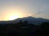 Mount Etna looking lively at sunset.